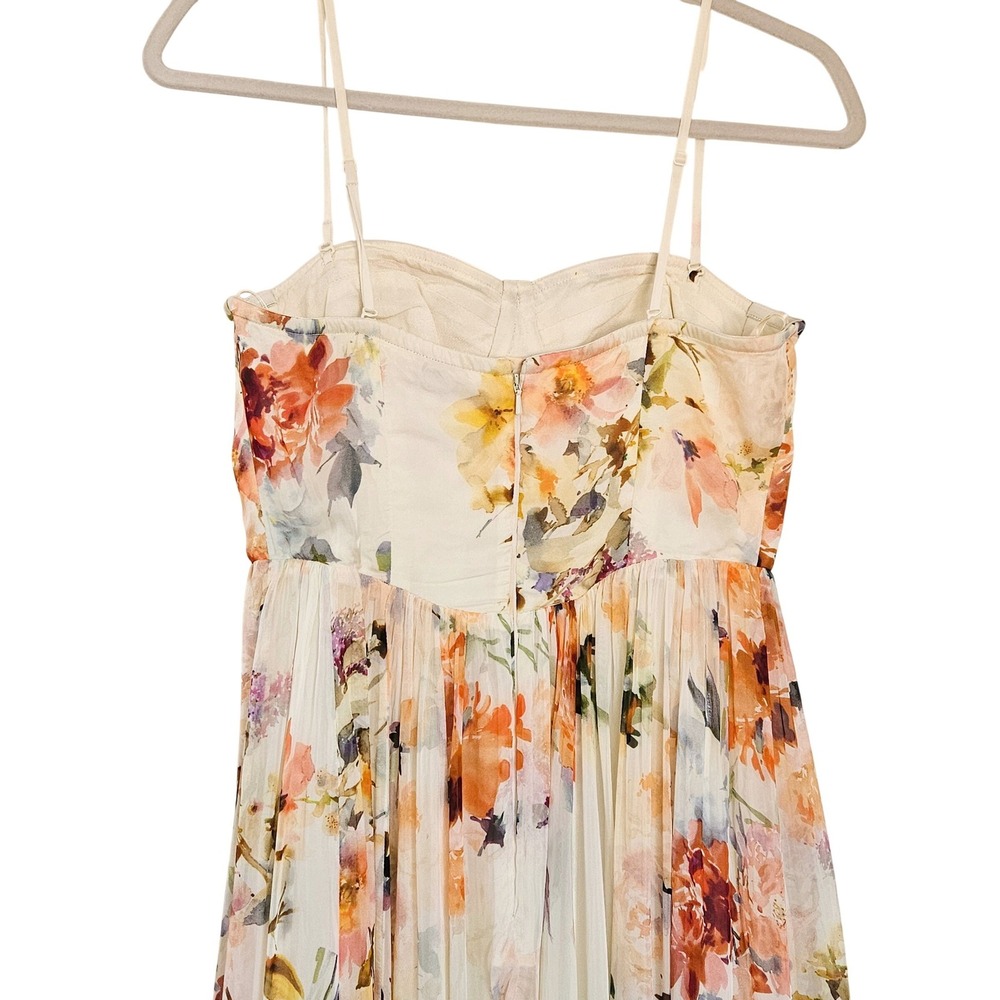 Hemant‎ and Nandita Saba Corset Floral Maxi Dress Bustier Size M NEW $548 - Picture 9 of 16